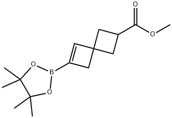 Spiro[3.3]hept-5-ene-2-carboxylic acid, 6-(4,4,5,5-tetramethyl-1,3,2-dioxaborolan-2-yl)-, methyl ester Structure