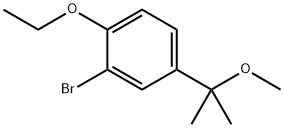 2-bromo-1-ethoxy-4-(1-methoxy-1-methyl-ethyl)benzene Structure