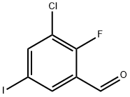 Benzaldehyde, 3-chloro-2-fluoro-5-iodo- Structure