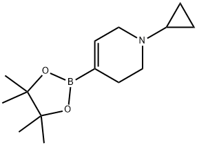 Pyridine, 1-cyclopropyl-1,2,3,6-tetrahydro-4-(4,4,5,5-tetramethyl-1,3,2-dioxaborolan-2-yl)- Structure