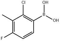 2-Chloro-4-fluoro-3-methylpheny)boronic acid Structure