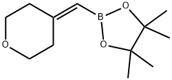 2H-Pyran, tetrahydro-4-[(4,4,5,5-tetramethyl-1,3,2-dioxaborolan-2-yl)methylene]- Structure