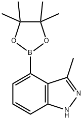 3-Methyl-1H-indazole-4-boronic acid picol ester 구조식 이미지