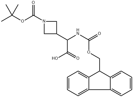 2-{1-[(tert-butoxy)carbonyl]azetidin-3-yl}-2-({[(9H-fluoren-9-yl)methoxy]carbonyl}amino)aceticacid 구조식 이미지