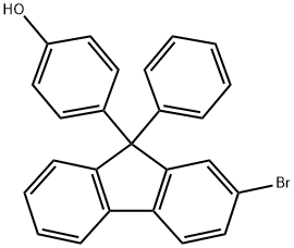 4-(2-bromo-9-phenyl-9H-fluoren-9-yl)phenol 구조식 이미지