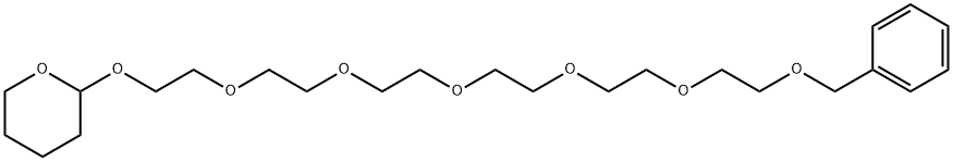 2H-Pyran, tetrahydro-2-[(19-phenyl-3,6,9,12,15,18-hexaoxanonadec-1-yl)oxy]- Structure