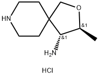 (3S,4R)-3-methyl-2-oxa-8-azaspiro[4.5]decan-4-amine dihydrochloride 구조식 이미지