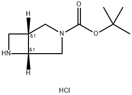 tert-butyl (1R,5R)-3,6-diazabicyclo[3.2.0]heptane-3-carboxylate hydrochloride Structure