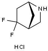 2-Azabicyclo[2.2.1]heptane, 5,5-difluoro-, hydrochloride (1:1), (1R,4R)- Structure