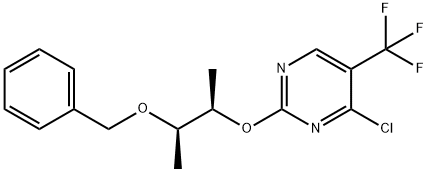 2-[(1R,2R)-2-benzyloxy-1-methyl-propoxy]-4-chloro-5-(trifluoromethyl)pyrimidine Structure