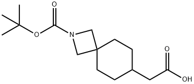 2-Azaspiro[3.5]nonane-7-acetic acid, 2-[(1,1-dimethylethoxy)carbonyl]- Structure