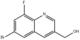 (6-bromo-8-fluoro-3-quinolyl)methanol Structure