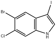1H-Indole, 5-bromo-6-chloro-3-iodo- Structure
