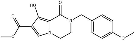 methyl 8-hydroxy-2-[(4-methoxyphenyl)methyl]-1-oxo-3,4-dihydropyrrolo[1,2-a]pyrazine-7-carboxylate Structure