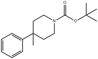 1-Piperidinecarboxylic acid, 4-methyl-4-phenyl-, 1,1-dimethylethyl ester Structure