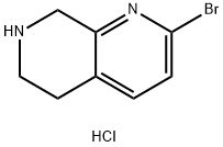 1,7-Naphthyridine, 2-bromo-5,6,7,8-tetrahydro-, hydrochloride (1:1) Structure