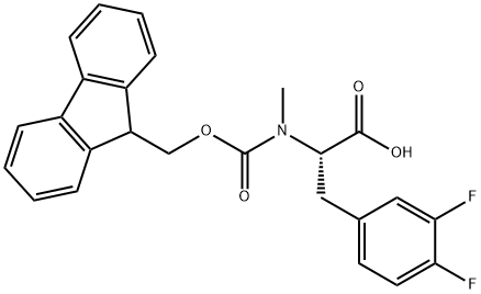 L-Phenylalanine, N-[(9H-fluoren-9-ylmethoxy)carbonyl]-3,4-difluoro-N-methyl- Structure