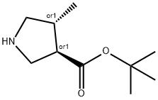 trans-4-Methyl-pyrrolidine-3-carboxylic acid tert-butyl ester Structure