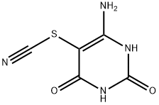 Thiocyanic acid, 6-amino-1,2,3,4-tetrahydro-2,4-dioxo-5-pyrimidinyl ester Structure