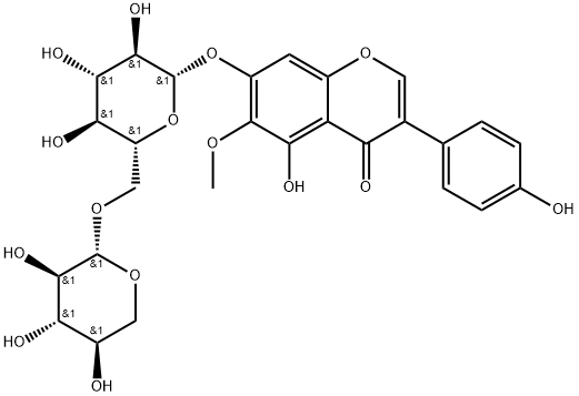 Tectorigenin 7-o-xylosylglucoside 구조식 이미지