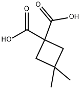 1,1-Cyclobutanedicarboxylic acid, 3,3-dimethyl- Structure