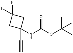 tert-butyl N-(1-ethynyl-3,3-difluoro-cyclobutyl)carbamate Structure