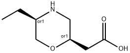 2-Morpholineaceticacid,5-ethyl-,(2R,5R)-rel- 구조식 이미지