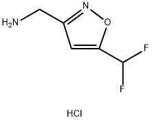 3-Isoxazolemethanamine, 5-(difluoromethyl)-, hydrochloride (1:1) Structure