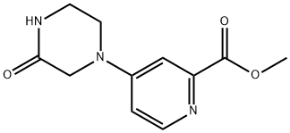 2-Pyridinecarboxylic acid, 4-(3-oxo-1-piperazinyl)-, methyl ester Structure