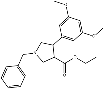 Trans-ethyl-1-benzyl-4-(3，5-dimethoxyphenyl)pyrrolidine-3-carboxylate Structure