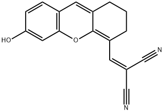 Propanedinitrile, 2-[(2,3-dihydro-6-hydroxy-1H-xanthen-4-yl)methylene]- Structure