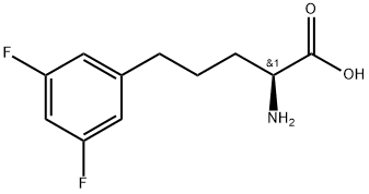 (2S)-5-(3,5-difluorophenyl)-2-({[(9H-fluoren-9-yl)methoxy]carbonyl}amino)pentanoic acid 구조식 이미지