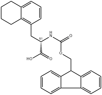 1-Naphthalenepropanoic acid, α-[[(9H-fluoren-9-ylmethoxy)carbonyl]amino]-5,6,7,8-tetrahydro-, (αS)- 구조식 이미지
