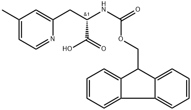 (2S)-Fmoc-3-(4-methylpyridin-2-yl)propanoic acid 구조식 이미지