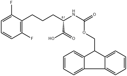 Fmoc-2-amino-5-phenyl(2,6-Difluoro)-L-pentanoic acid Structure