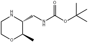 tert-butyl (((2R,3R)-2-methylmorpholin-3-yl)methyl)carbamate 구조식 이미지