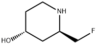 4-Piperidinol, 2-(fluoromethyl)-, (2R,4R)- Structure