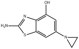 4-Benzothiazolol, 2-amino-6-(1-aziridinyl)- Structure