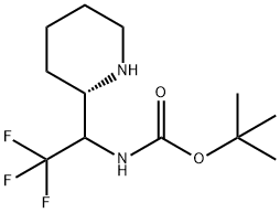 Carbamic acid,N-[2,2,2-trifluoro-1-(2S)-2-piperidinylethyl]-, 1,1-dimethylethyl… Structure