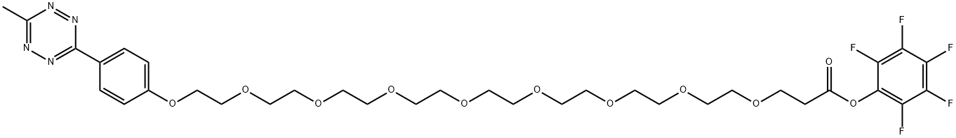 Methyltetrazine-PEG8-PFP ester Structure