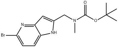 Carbamic acid, N-[(5-bromo-1H-pyrrolo[3,2-b]pyridin-2-yl)methyl]-N-methyl-, 1,1-dimethylethyl ester Structure