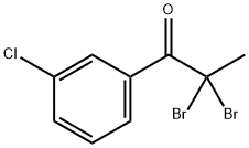 1-Propanone, 2,2-dibromo-1-(3-chlorophenyl)- Structure