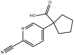 Cyclopentanecarboxylic acid, 1-(6-cyano-3-pyridinyl)- 구조식 이미지