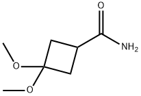 3,3-dimethoxycyclobutanecarboxamide Structure