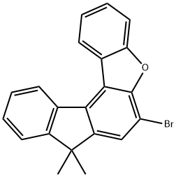 8H-Benzo[b]fluoreno[4,3-d]furan, 6-bromo-8,8-dimethyl- Structure