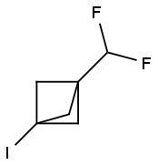 Bicyclo[1.1.1]pentane, 1-(difluoromethyl)-3-iodo- Structure