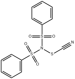 Thiocyanic acid, bis(phenylsulfonyl)azanyl ester Structure