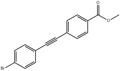 Benzoic acid, 4-[2-(4-bromophenyl)ethynyl]-, methyl ester Structure