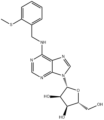 Adenosine, N-[o-(methylthio)benzyl]- (8CI) Structure