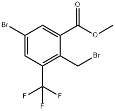 Benzoic acid, 5-bromo-2-(bromomethyl)-3-(trifluoromethyl)-, methyl ester 구조식 이미지